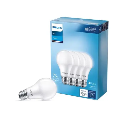 Philips 565374 LED Bulb A19 E26 (Medium) Soft White 11 Watt Equivalence Soft White