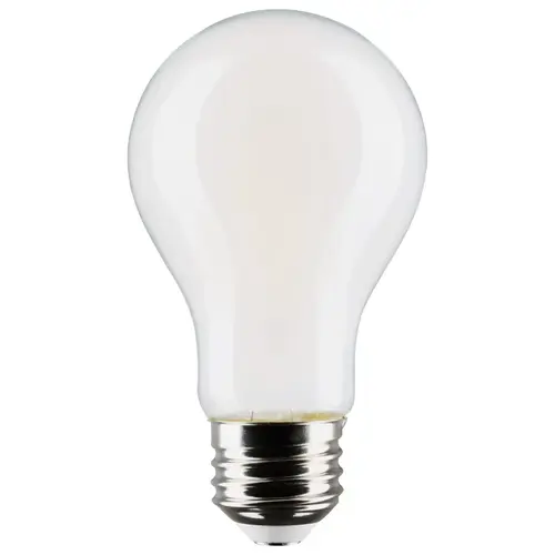 Satco S12466 60W Equivalent Warm White A19 Medium Frosted Dimmable LED Light Bulb - pack of 4