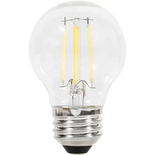 Sylvania 40847 Natural LED Bulb, Globe, G16.5 Lamp, 40 W Equivalent, E26 Lamp Base, Dimmable, Clear, Soft White Light - pack of 2