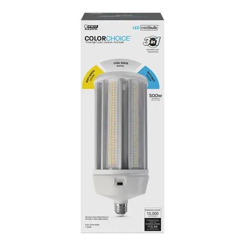 Feit Electric C10000/CCT/LEDI LED Smart Bulb Cylinder E26 (Medium) Color Changing 500 W Clear