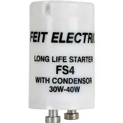 Feit Electric FS4/10 Fluorescent Starter with Condenser, 30 to 40 W