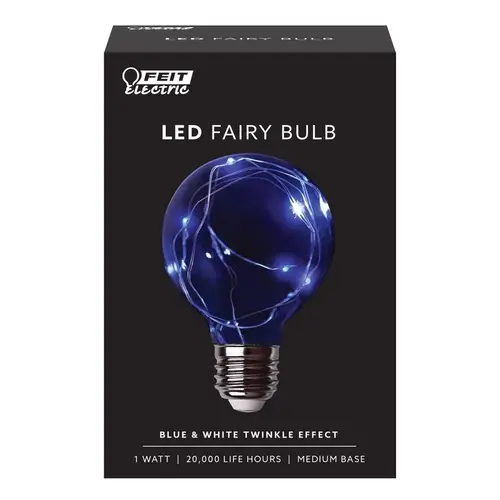 Feit Electric FY/G25BTWK/LED LED Bulb G25 E26 (Medium) Daylight 1 Watt Equivalence Clear