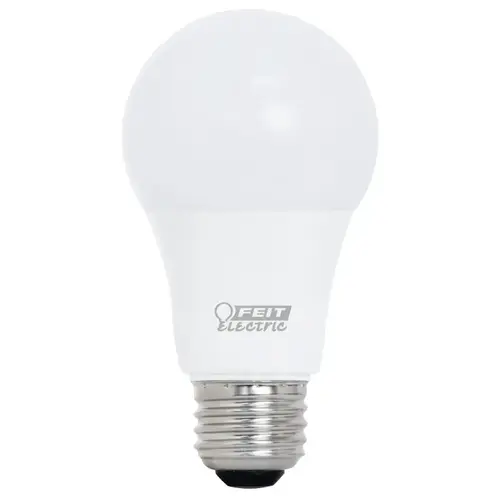 Feit Electric OM75DM/950CA/2 LED Lamp, General Purpose, A19 Lamp, 75 W Equivalent, E26 Lamp Base, Dimmable Pair White