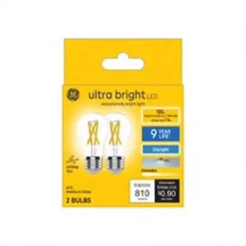 GE 3006079 LED Bulb Ultra Bright A15 E26 (Medium) Daylight 100 Watt Equivalence Clear Pair