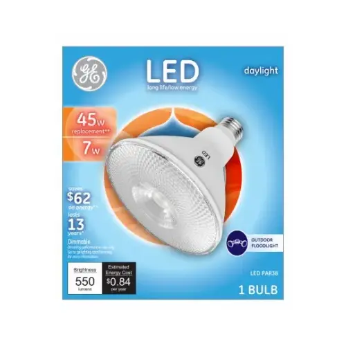GE 38461 LED Bulb PAR38 E26 (Medium) Daylight 45 Watt Equivalence Frosted
