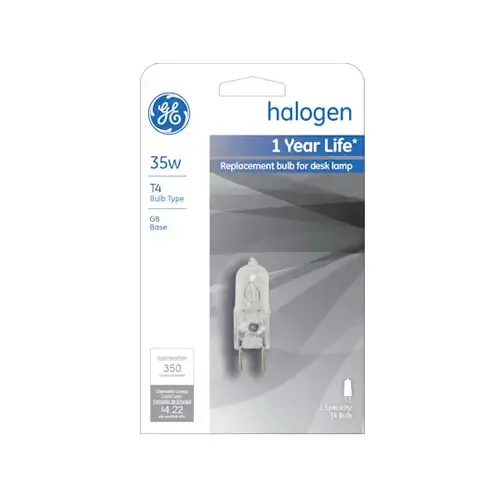 GE 48428 Halogen Bulb Edison 35 W T4 Specialty 350 lm Soft White Clear