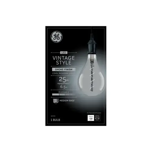 GE Lighting 93100105 LED Modern Light Bulb, PS52, Smoke, 190 Lumens, 6.5-Watt