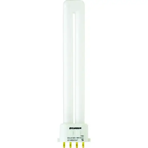 Sylvania 20314 Compact Fluorescent Bulb, 13 W, T4 Lamp, 2GX7 Lamp Base, 688 Lumens, 2700 K Color Temp, Soft White Light