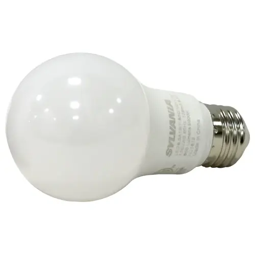 Sylvania 79284 LED Bulb, General Purpose, A19 Lamp, 60 W Equivalent, E26 Lamp Base, Frosted, Bright White Light - pack of 4