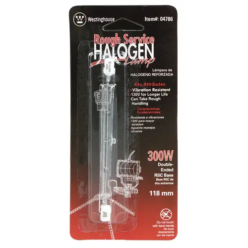 Westinghouse 04786-XCP6 Halogen Bulb Rough Service 300 W T3 Utility 5,000 lm Bright White Clear - pack of 6