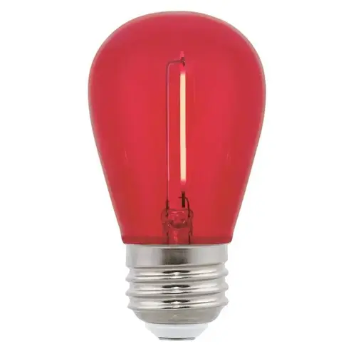 Westinghouse 5332000 LED Bulb Edison Style S14 E26 (Medium) Red 40 Watt Equivalence Clear
