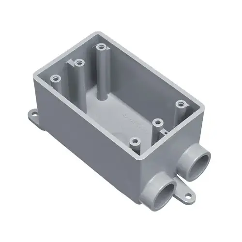 Carlon E982EFN-CTN 1-Gang PVC Molded Rigid Non-Metallic Dead-End Termination Wall Box, 3/4 In. Outlet Gray