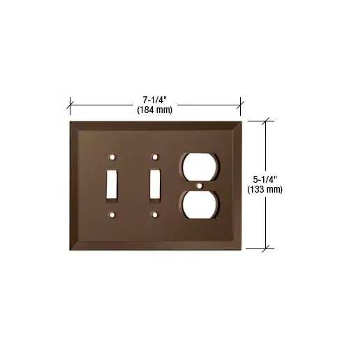 CRL GMP10B Bronze Double Toggle Duplex Glass Mirror Plate