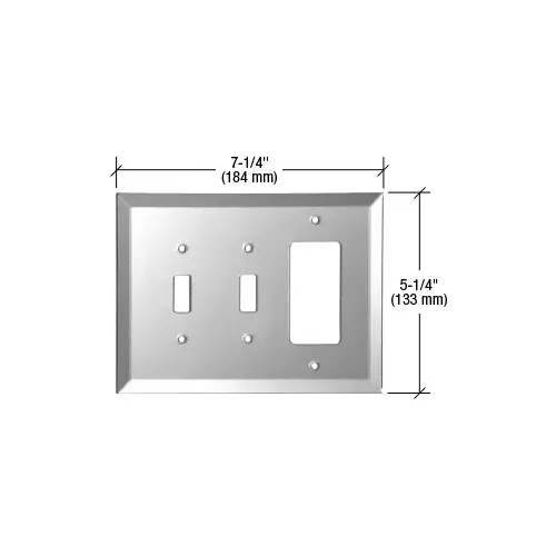 CRL GMP15G Gray Double Toggle Designer Glass Mirror Plate