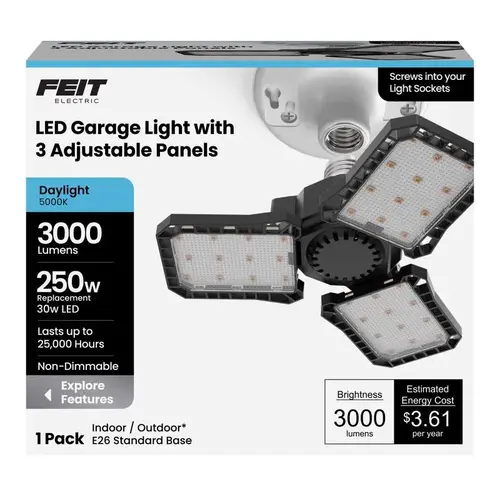 Feit ADJ3000/5K/LED LED Garage Bulb ED28 E26 (Medium) Daylight 250 Watt Equivalence Daylight