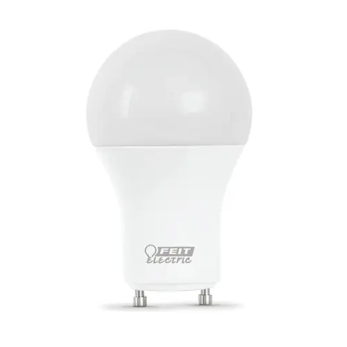 Feit Electric A100DM850GU24/10K Feit Electric LED LED Bulb, 120 V, 1500 Lumens, 14 W, A19 Lamp, 100 W Equivalent, Dimmable, 1 PK