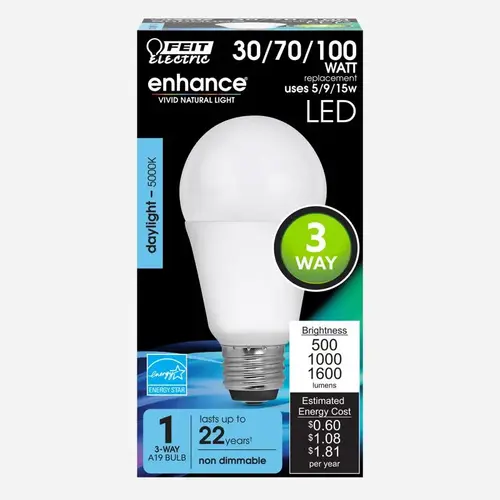 Feit Electric A30/100/950CA LED Bulb Enhance A21 E26 (Medium) Daylight 30/70/100 W Frosted