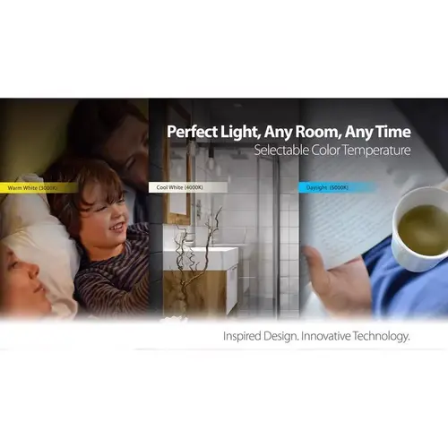 Feit Electric BR30/CCT/LEDI IntelliBulb LED Bulb, Flood, Spotlight, BR30 Lamp, 60 W Equivalent, E26 Lamp Base, Dimmable Clear