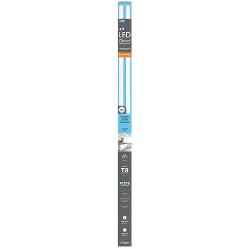 Feit Electric T848HO850LED2RP-XCP10 Lamp LED T8 DayLight 48" Bi-pin Base Linear 32 Watt Equivalence Whit - 2 per pack x10 packs
