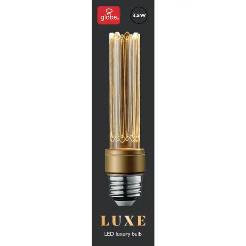 Globe Electric 35885 Filament LED Bulb Luxe E26 E26 (Medium) Warm White 40 Watt Equivalence Transparent Amber