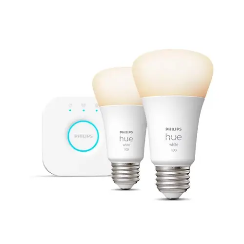 Philips 563080 LED Bulb Starter Kit HUE A19 E26 (Medium) Smart-Enabled Cool White 75 Watt Equivalence Frosted
