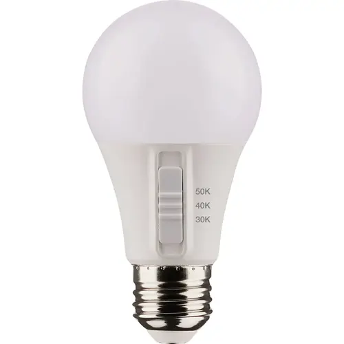 Satco S11775 60W Equivalent 3CCT-Selectable A19 Traditional LED Light Bulb - pack of 4