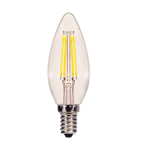 Satco S21728 LED Bulb . B11 E12 (Candelabra) Natural Light 40 W Clear Pair