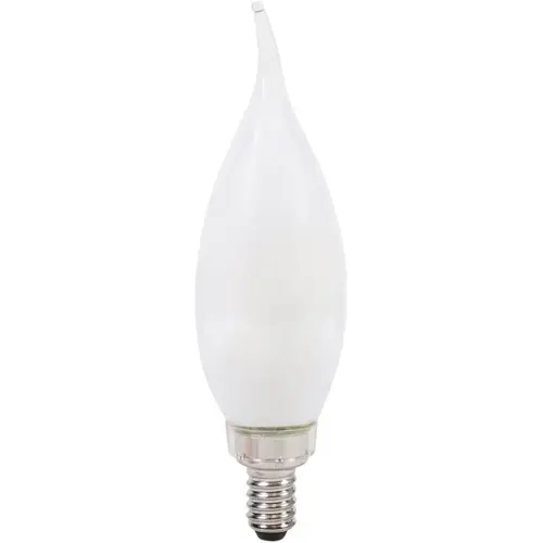 Sylvania 40780 Natural LED Bulb, Decorative, B10 Bent Tip Lamp, 40 W Equivalent, E12 Lamp Base, Dimmable, Frosted - pack of 2