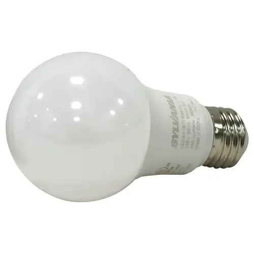 Sylvania 74081 LED Bulb, General Purpose, A19 Lamp, 40 W Equivalent, E26 Lamp Base, Frosted, Bright White Light - pack of 2