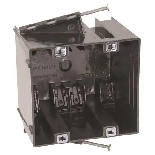 THOMAS & BETTS 234-NP Thermoplastic Posi Set 2-Gang Nail On Switch Box Black