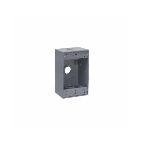 Bell Outdoor 5320-5 1-Gang Weatherproof Box, 3 Outlets, Gray