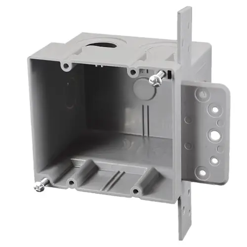 Cantex EN38DB Outlet Box EZ Box New Work 38 cu in Rectangle PVC 2 gang Gray Gray