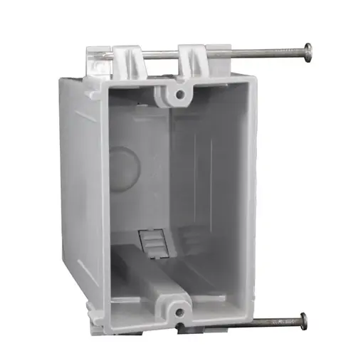 Cantex EZ22SN-HW Switch Box EZ Box New Work 22 cu in Rectangle PVC 1 gang Gray Gray