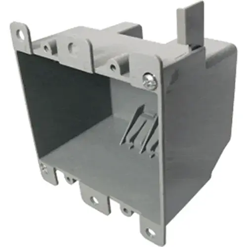 Cantex EZ25DO Outlet Box Work Ez Box 25 Cu In 3"X4"X2-3/4" 2 Gang Gray