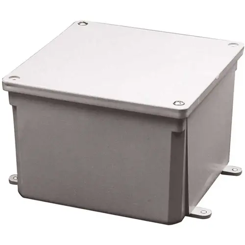 Carlon E987NR Molded Junction Box, PVC, Surface Mounting Gray