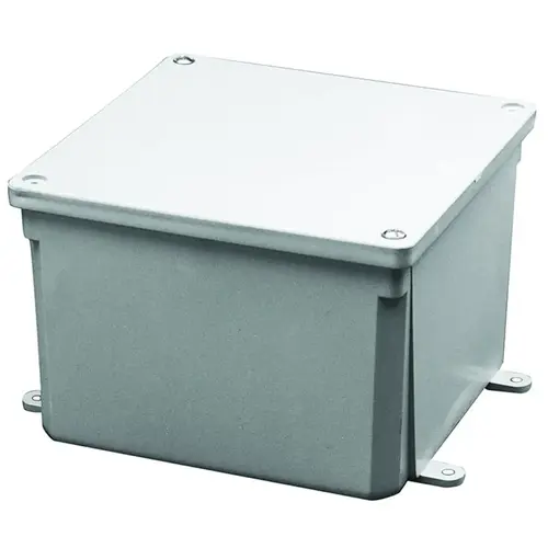 Carlon E989NNJ-CAR Molded Junction Box, PVC, Surface Mounting Gray