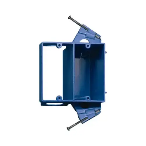 Carlon SC200DV Outlet Box, 3.69 in L, 4.04 in W, 2 -Gang, PVC, Blue