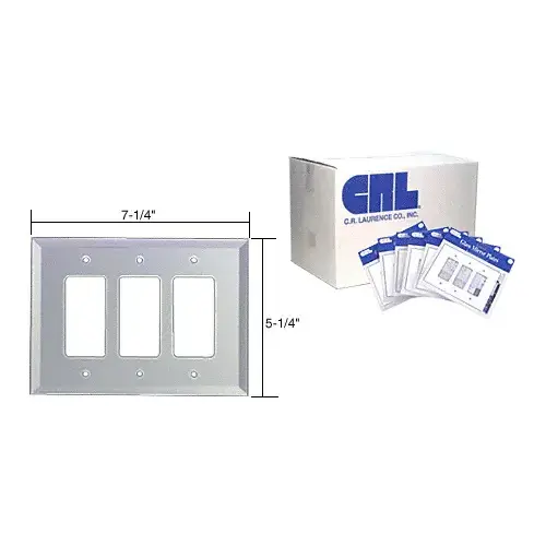 CRL B16C Clear Mirror Glass Triple Designer Outlet in Bulk Pack