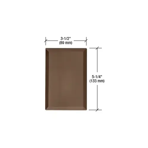 CRL BMP1GB Bronze Single Blank without Screw Holes Glass Mirror Plate