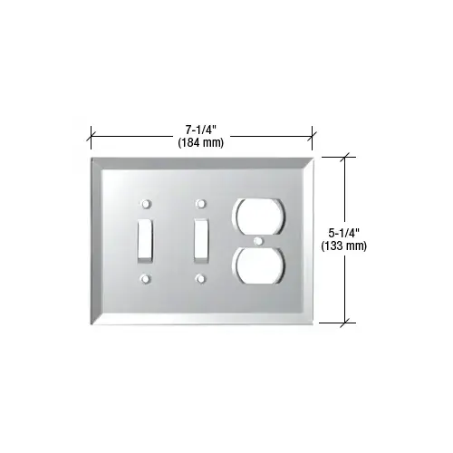CRL GMP10C Clear Double Toggle Duplex Glass Mirror Plate