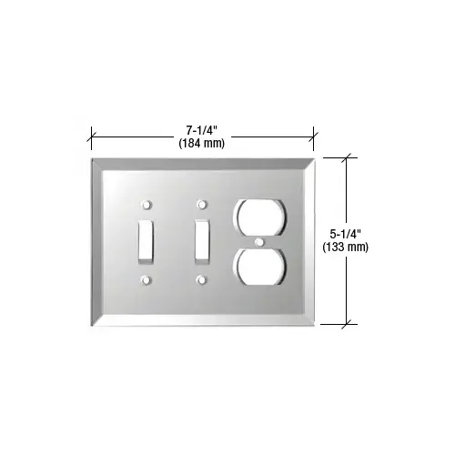 CRL GMP10G Gray Double Toggle Duplex Glass Mirror Plate