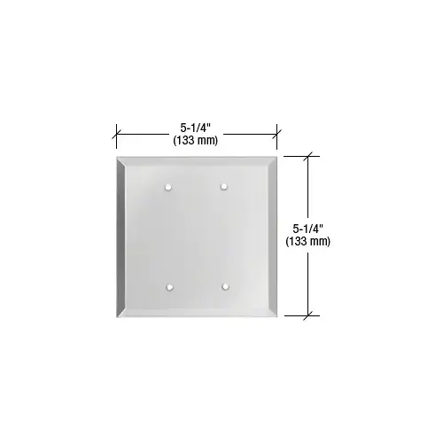 CRL GMP208G Gray Double Blank With Screw Holes Glass Mirror Plate