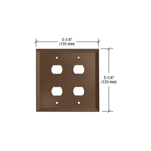 CRL GMP209B Bronze Quad Despard Glass Mirror Plate