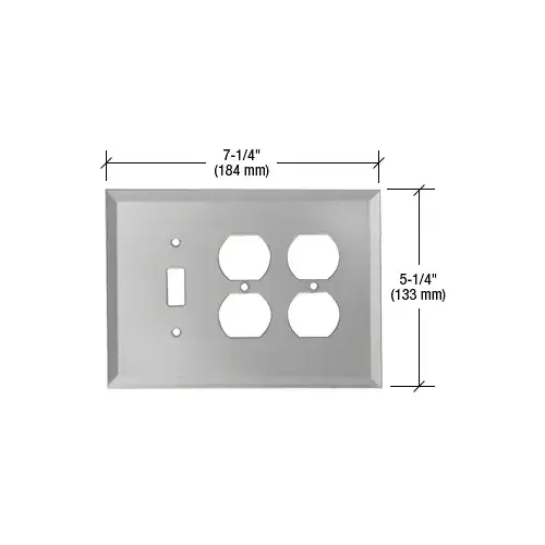 CRL GMP310G Gray Toggle 2X Duplex Glass Mirror Plate