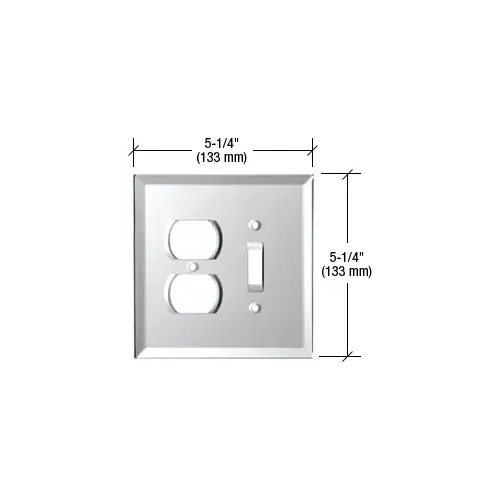 CRL GMP7C Clear Duplex and Toggle Combo Glass Mirror Plate
