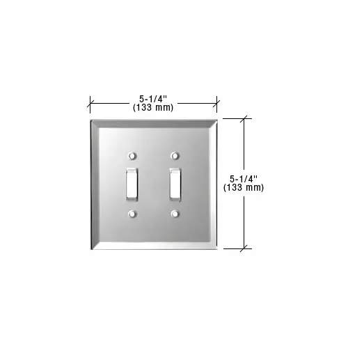 CRL GMP8G Gray Double Toggle Glass Mirror Plate