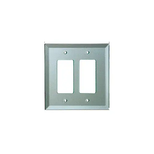 CRL GPP13BLU 2X Designer Back Painted Glass Cover Plate - Blue Mist