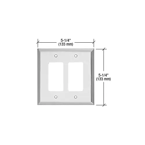 CRL MMP13CH Chrome Double Designer Metal Mirror Plate