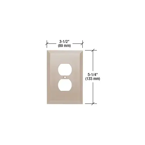 CRL MMP2BN Brushed Nickel Single Duplex Metal Mirror Plate