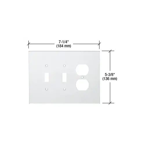 CRL PMP304 Clear Duplex Double Toggle Combo Acrylic Mirror Plate